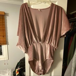 Urban Outfitters velvet bodysuit